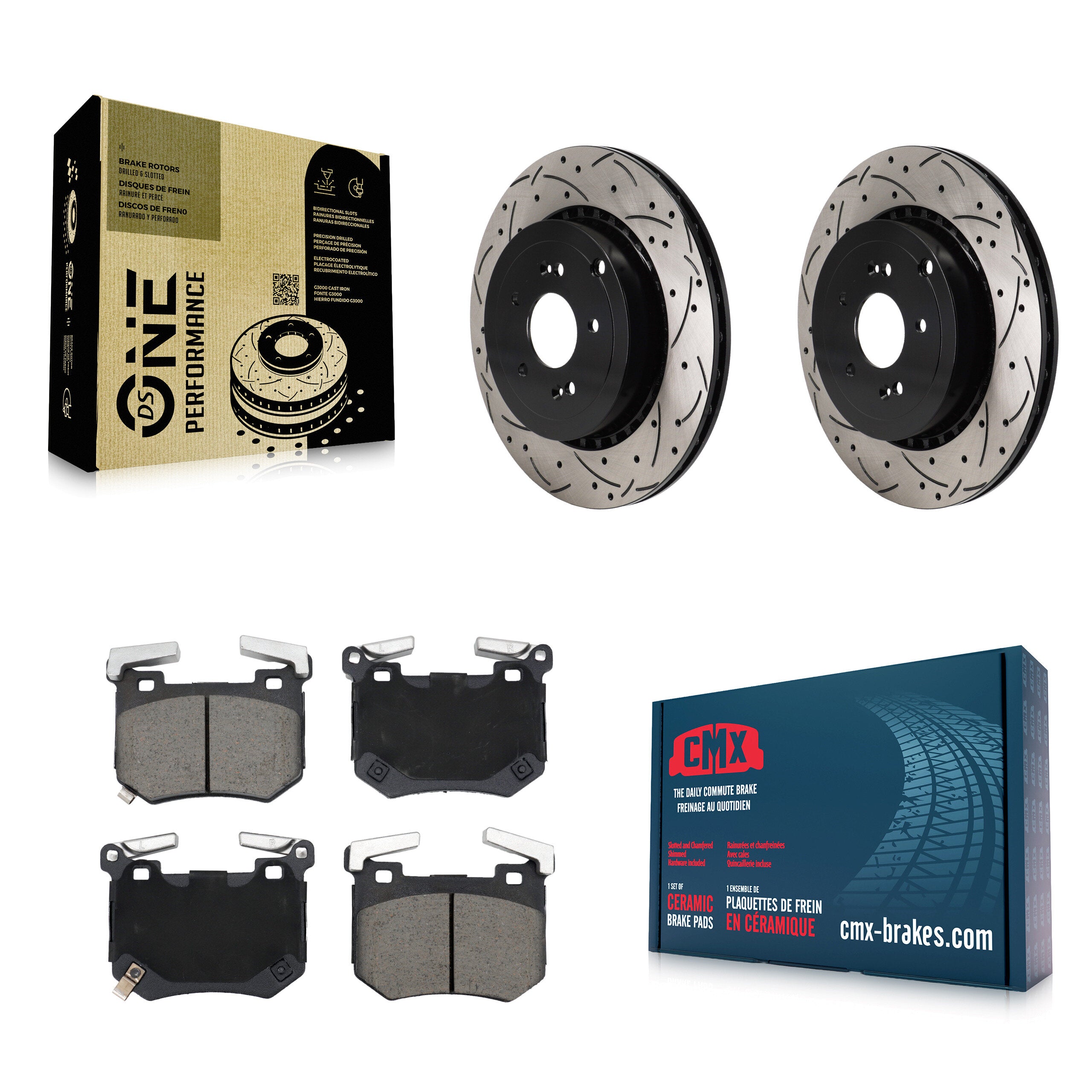 Transit Auto KDC-101245 Disc Brake Kit for 2018-2023 Genesis G70, Kia Stinger - Rear product image