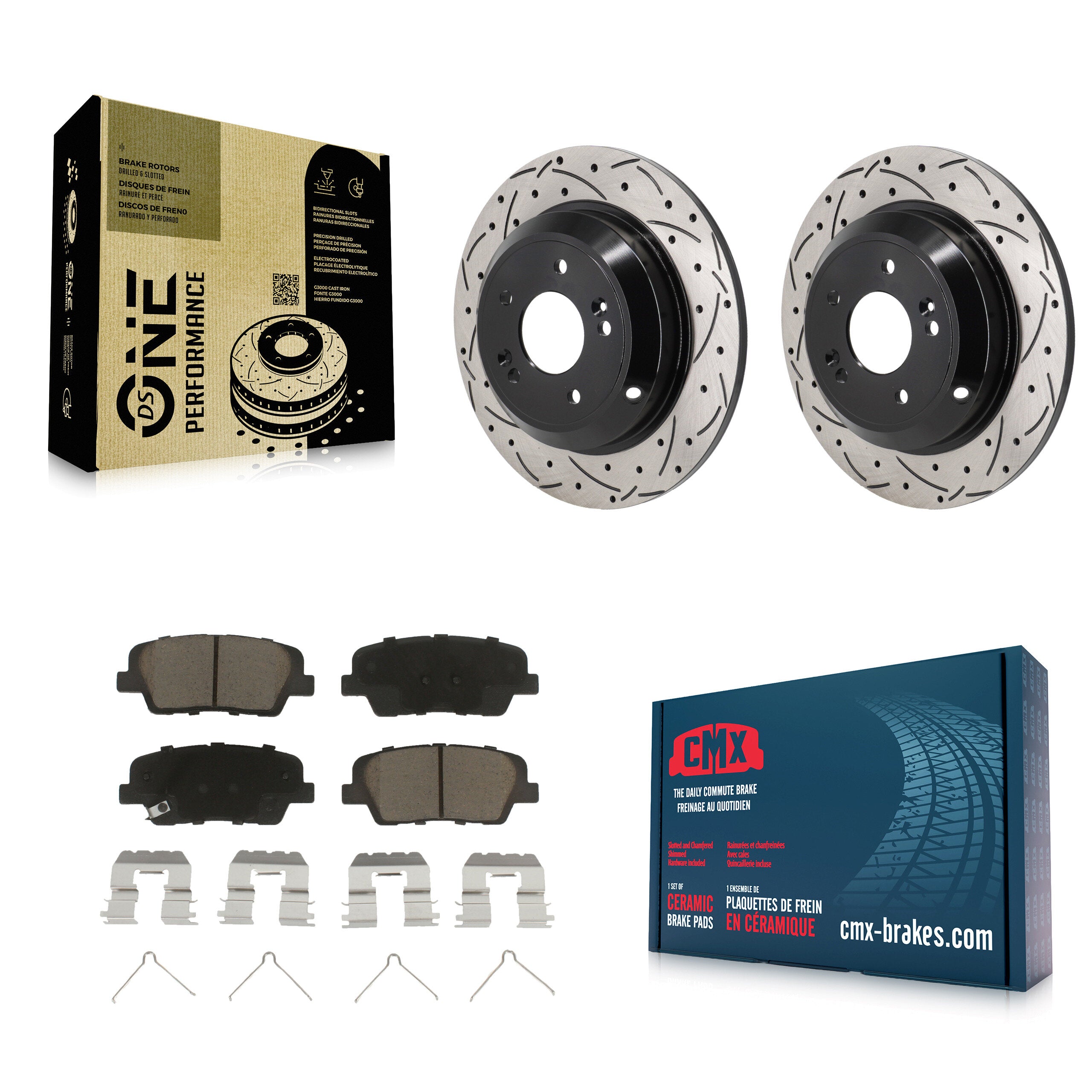 Transit Auto KDC-101246 Disc Brake Kit for 2018-2023 Genesis G70, Kia Stinger - Rear product image