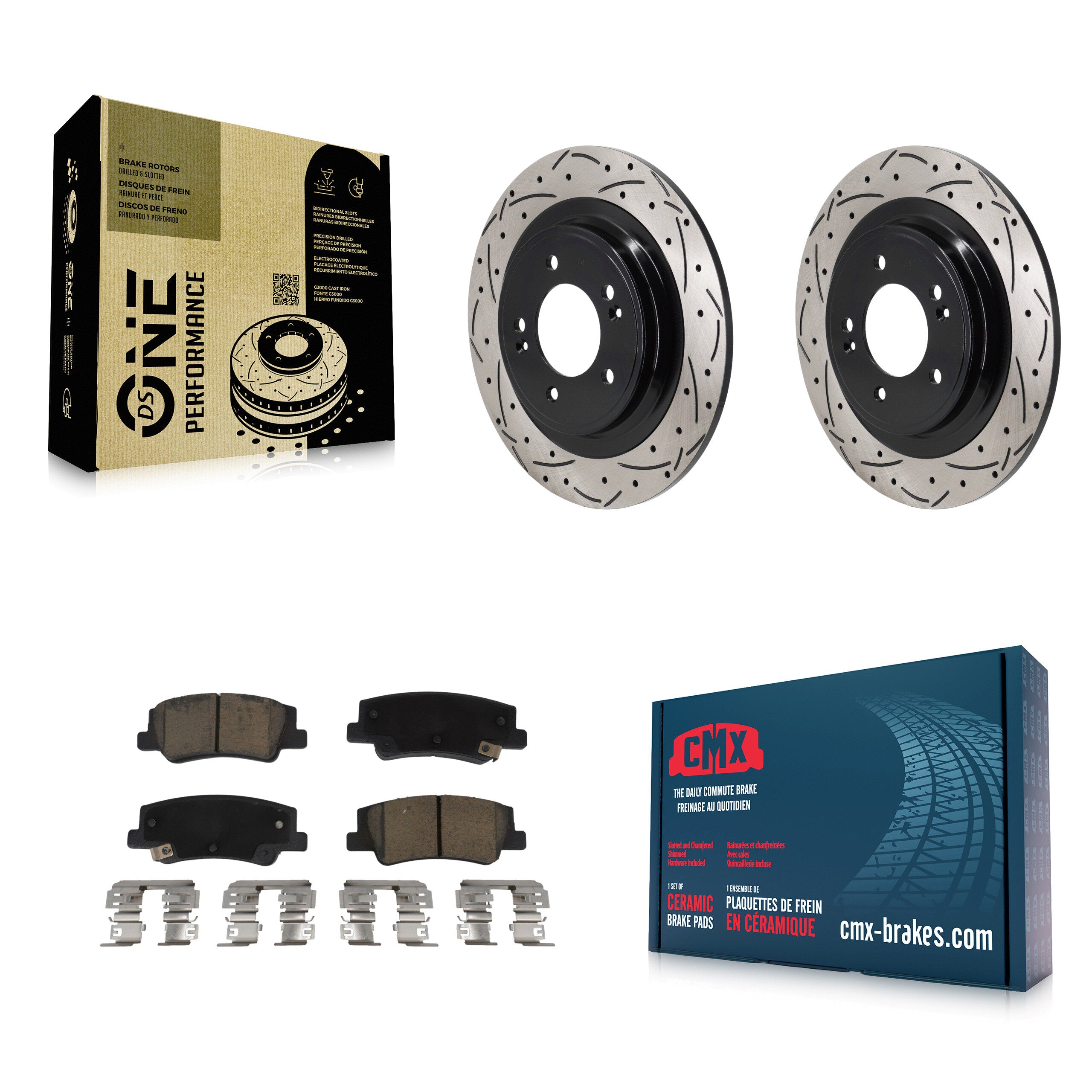 Transit Auto KDC-101248 Disc Brake Kit for 2022-2024 Kia Sportage, Hyundai Tucson - Rear product image