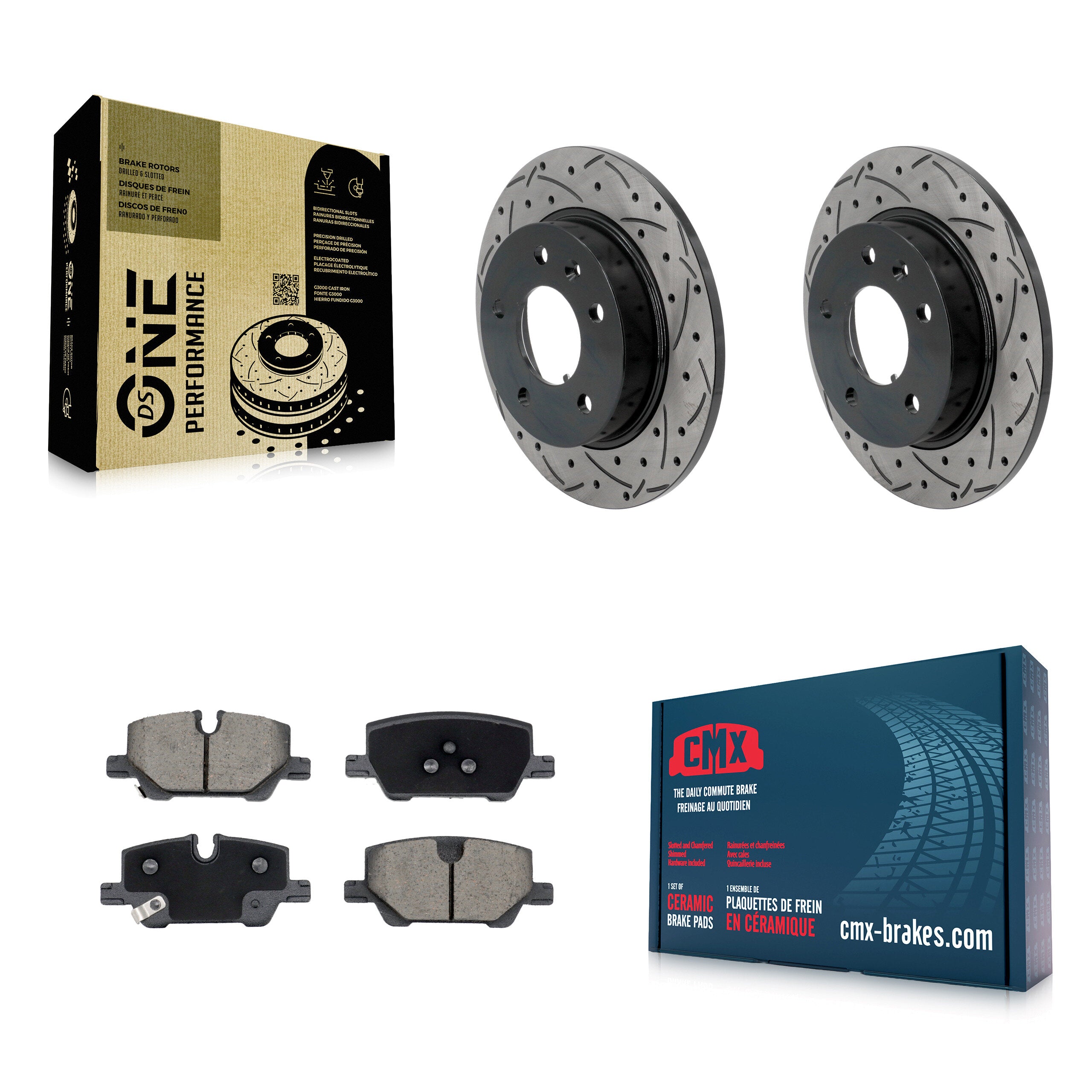 Transit Auto KDC-101256 Disc Brake Kit for 2020-2024 Chevrolet Trailblazer, Buick Encore GX - Rear product image