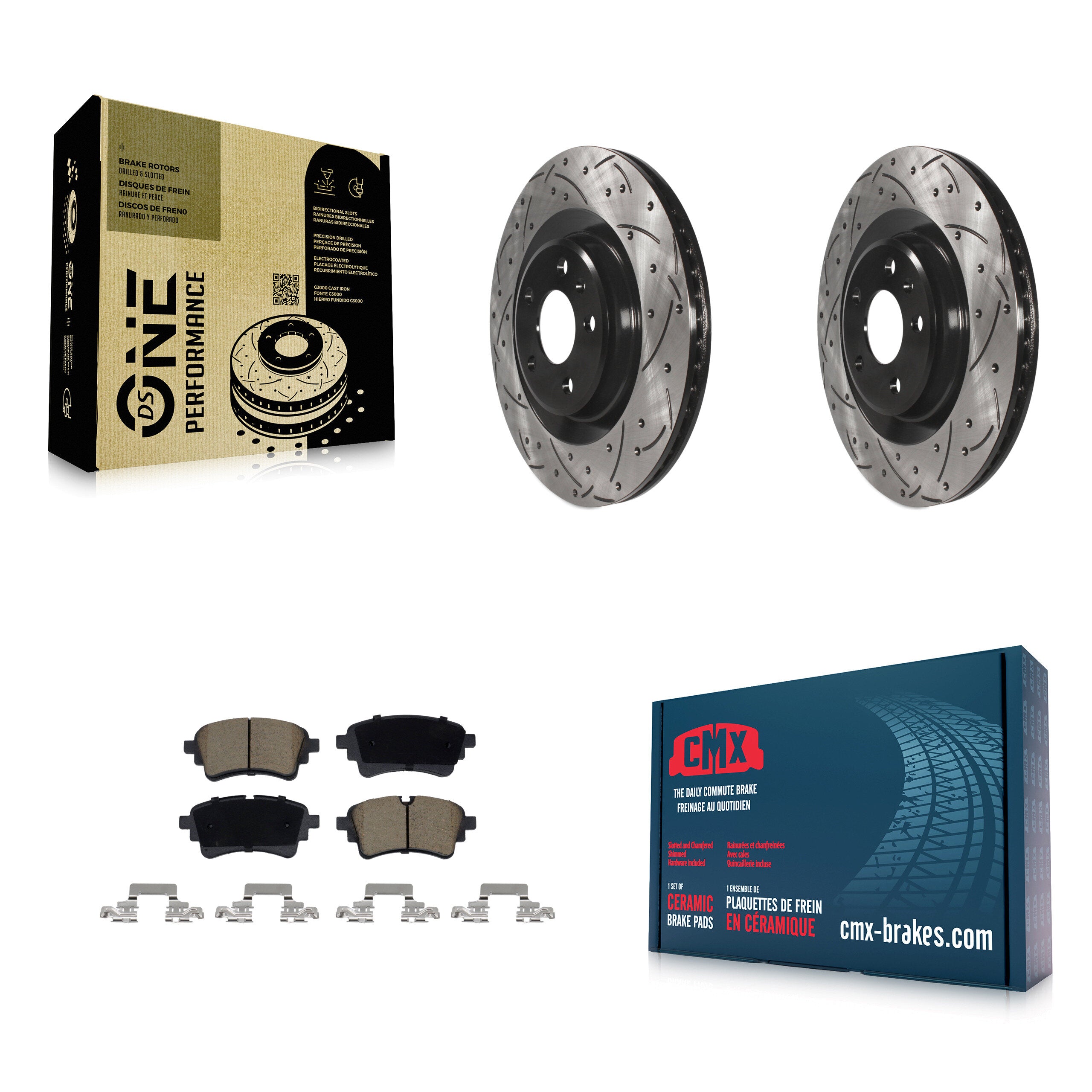 Transit Auto KDC-101257 Disc Brake Kit for 2020-2023 Audi A4 allroad, Audi A4 Quattro, Audi A5 Quattro & more - Rear product image