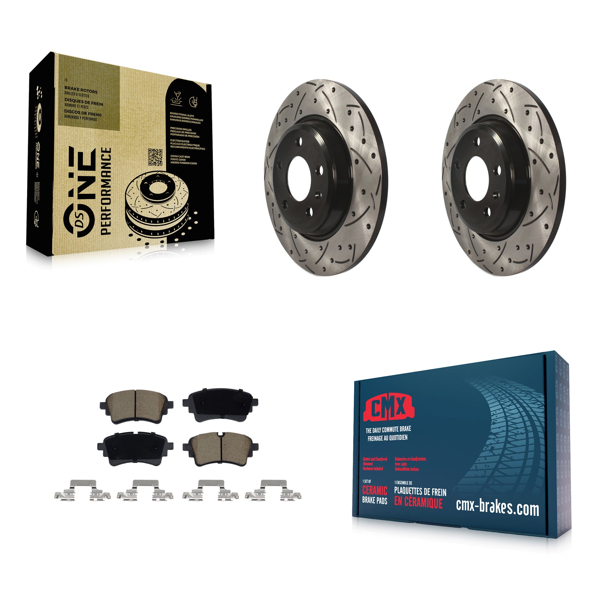Transit Auto KDC-101258 Disc Brake Kit for 2021-2023 Audi A4 Quattro, Audi A5 Sportback - Rear product image