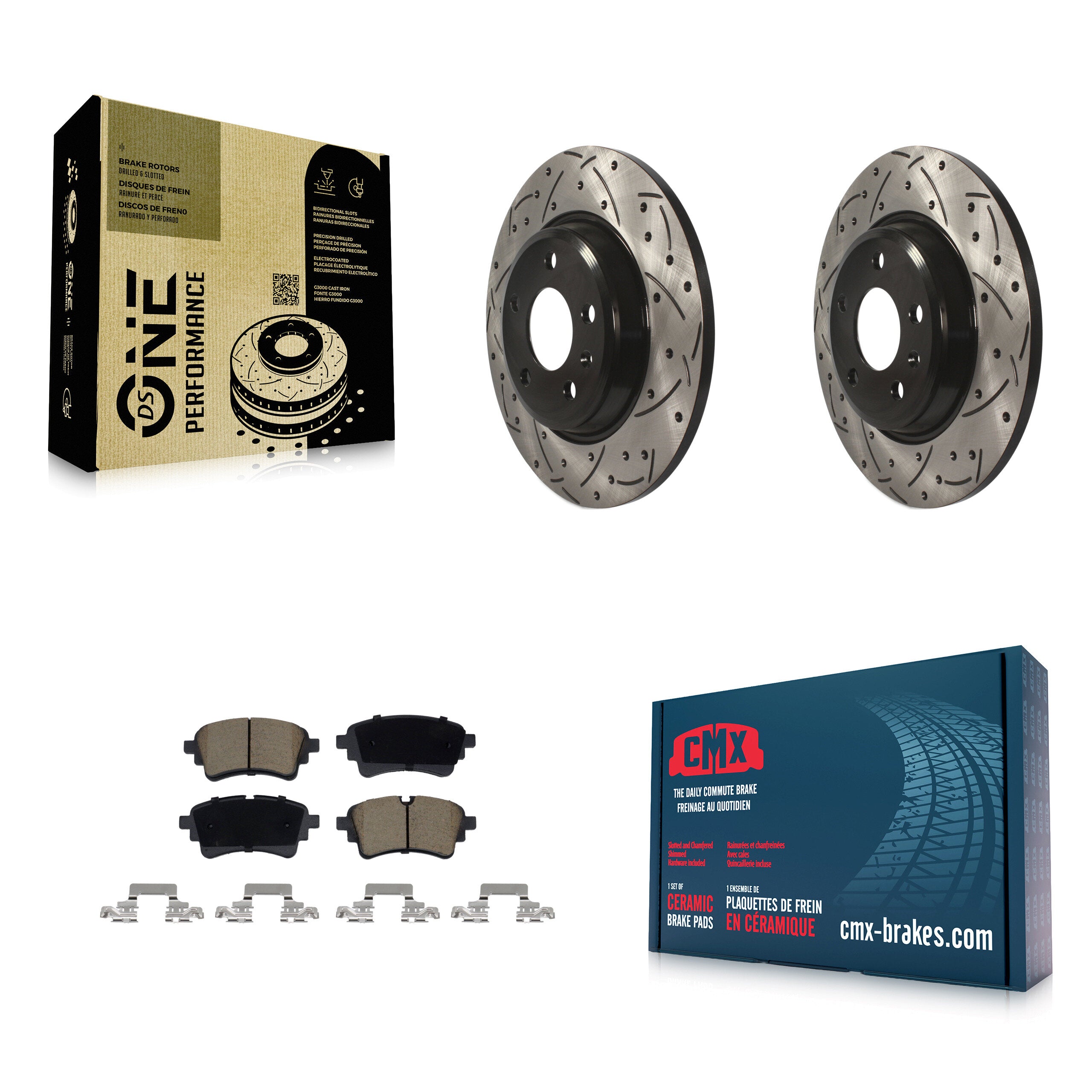 Transit Auto KDC-101258 Disc Brake Kit for 2021-2023 Audi A4 Quattro, Audi A5 Sportback - Rear product image