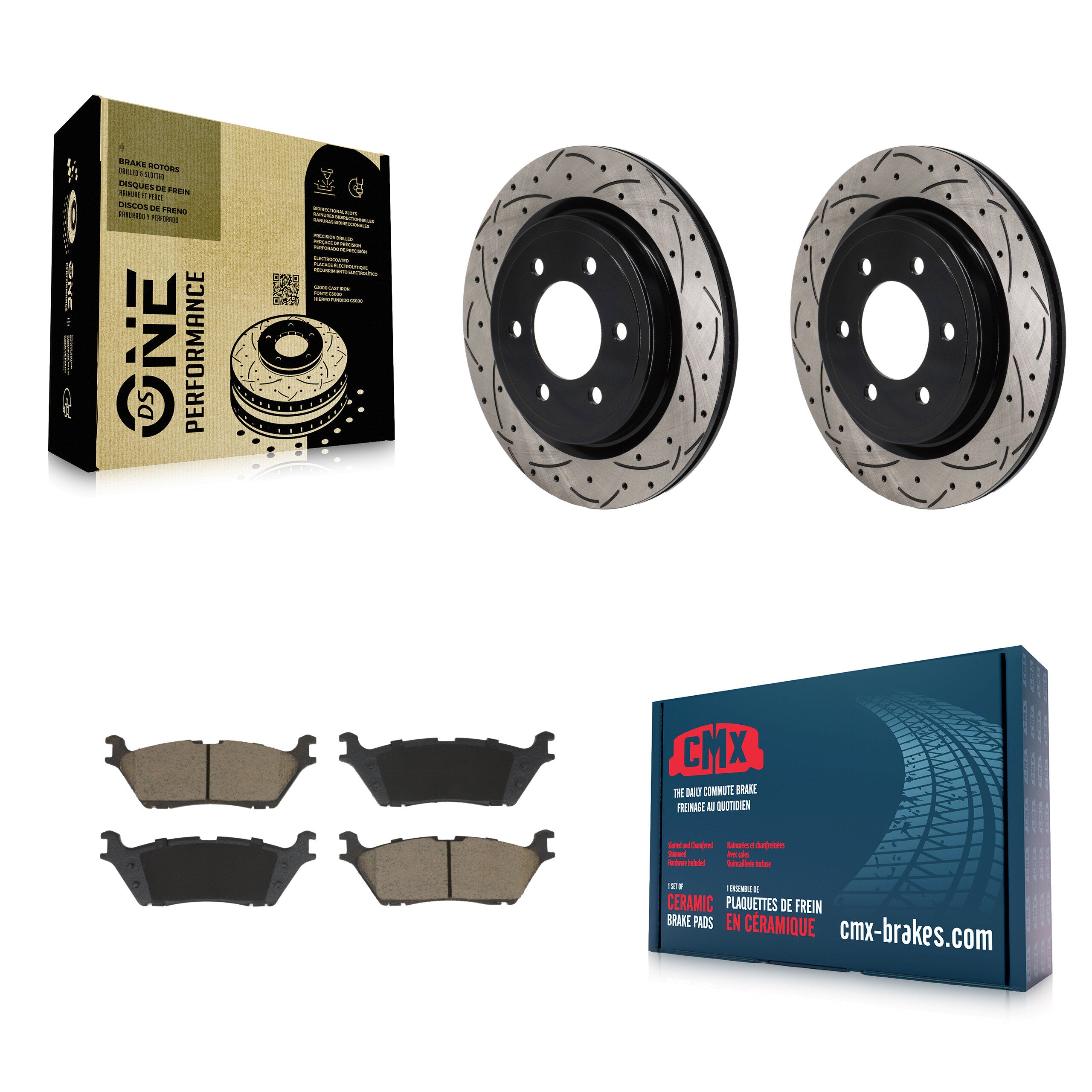 Transit Auto KDC-101261 Disc Brake Kit for 2021-2025 Ford F-150 Lightning, Ford Expedition, Lincoln Navigator & more - Rear product image