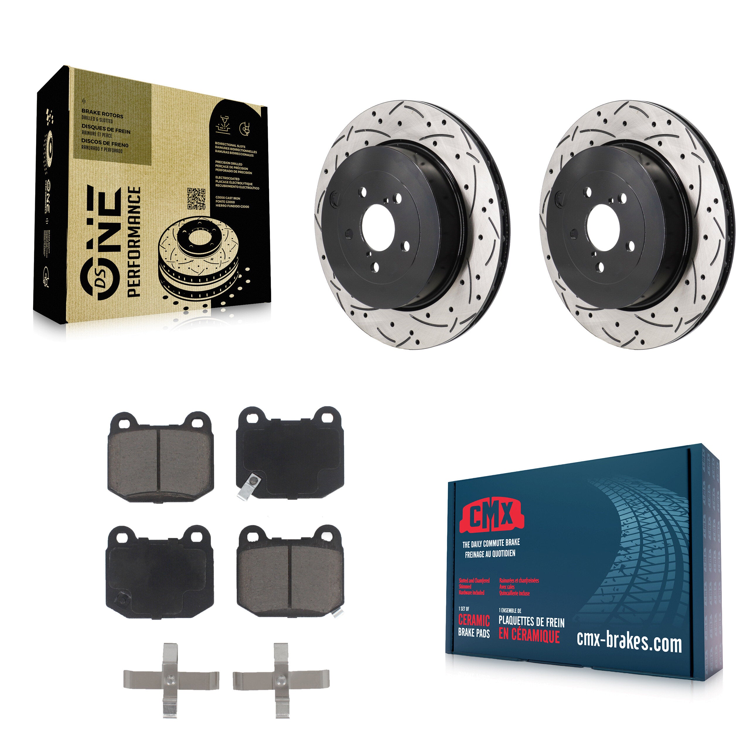 Transit Auto KDC-101277 Disc Brake Kit for 2017-2020 Toyota 86, Subaru BRZ - Rear product image