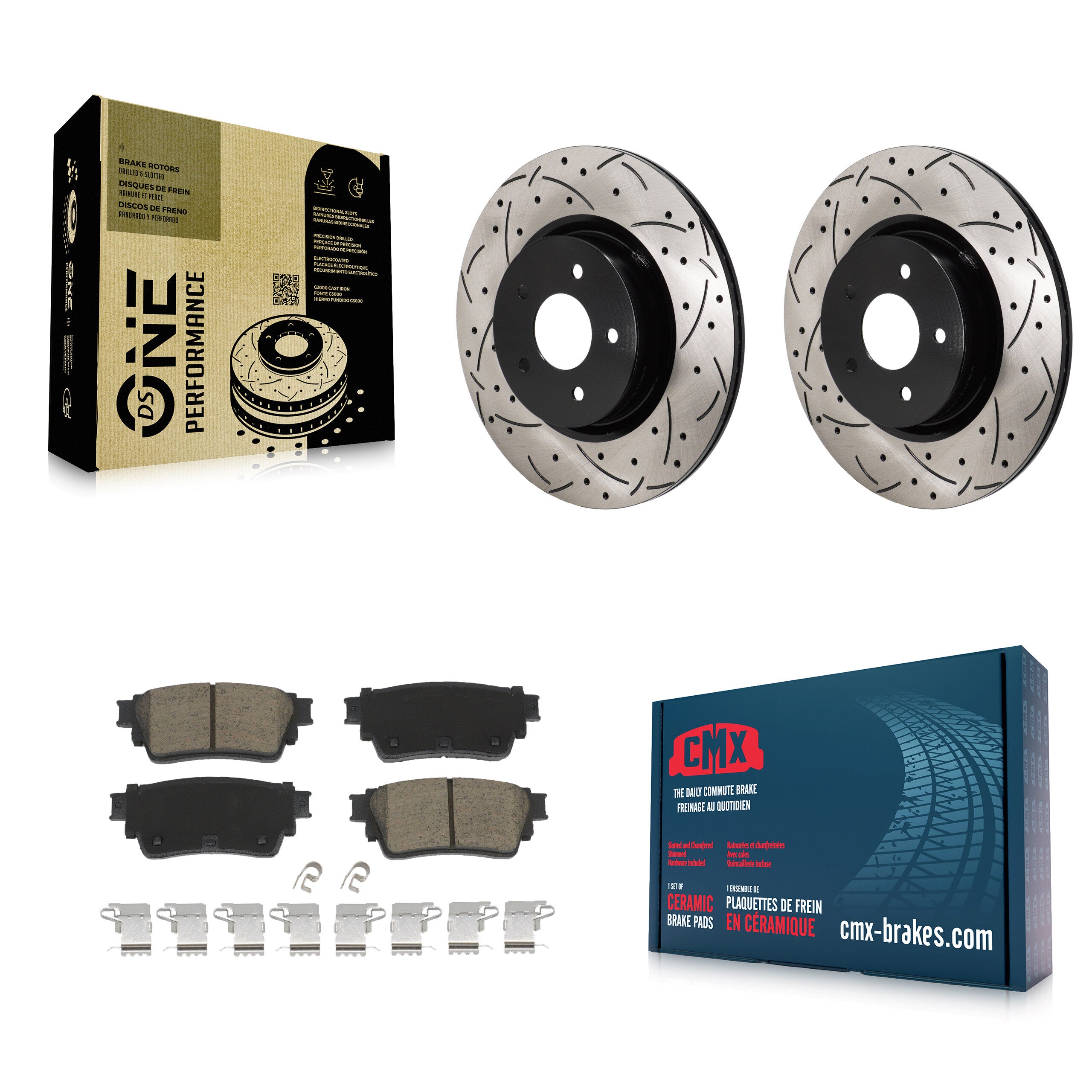 Transit Auto KDC-101285 Disc Brake Kit for 2022-2023 INFINITI QX60, Mitsubishi Outlander, Nissan Pathfinder - Rear product image