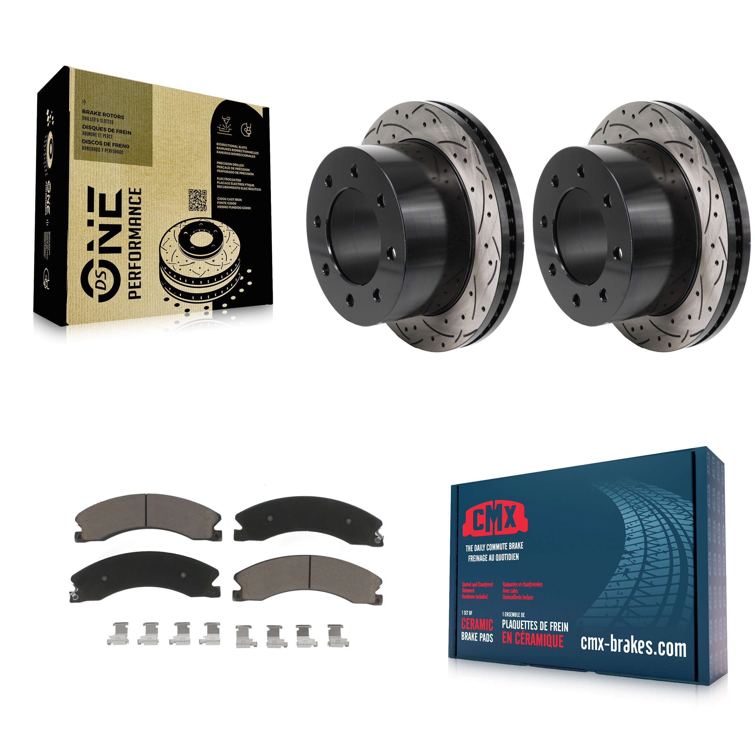 Transit Auto KDC-101286 Disc Brake Kit for 2011-2019 Chevrolet Silverado 3500 HD, GMC Sierra 3500 HD - Rear product image