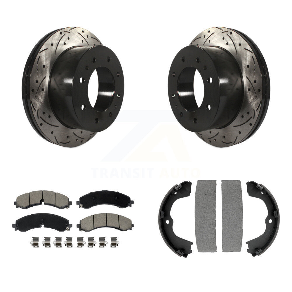 Transit Auto KDC-101297 Disc Brake Kit for 2020-2024 Chevrolet Silverado 2500 HD, Chevrolet Silverado 3500 HD, GMC Sierra 2500 HD & more - Rear product image