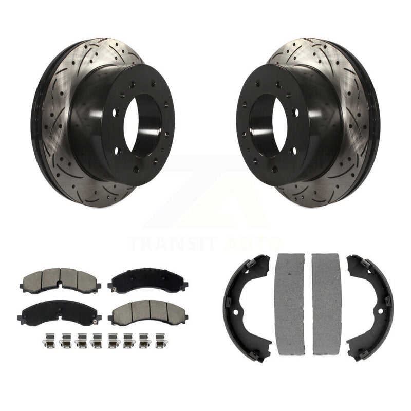 Transit Auto KDC-101297 Disc Brake Kit for 2020-2024 Chevrolet Silverado 2500 HD, Chevrolet Silverado 3500 HD, GMC Sierra 2500 HD & more - Rear product image