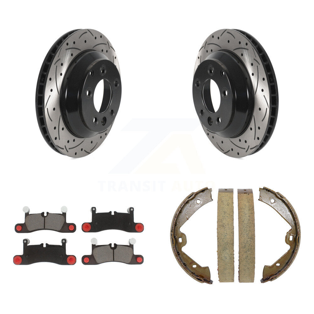 Transit Auto KDC-101298 Disc Brake Kit for 2011-2018 Porsche Cayenne, Volkswagen Touareg - Rear product image
