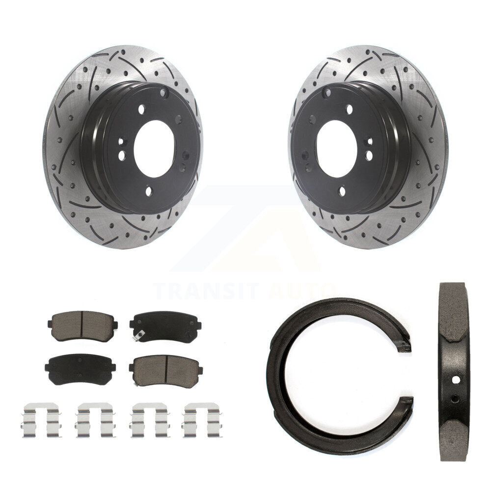 Transit Auto KDC-101307 Disc Brake Kit for 2014-2017 Hyundai Tucson, Hyundai Sonata, Kia Cadenza - Rear product image