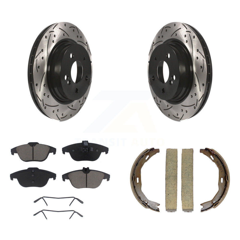 Transit Auto KDC-101322 Disc Brake Kit for 2008-2016 Mercedes-Benz C300, Mercedes-Benz C250, Mercedes-Benz E550 & more - Rear product image