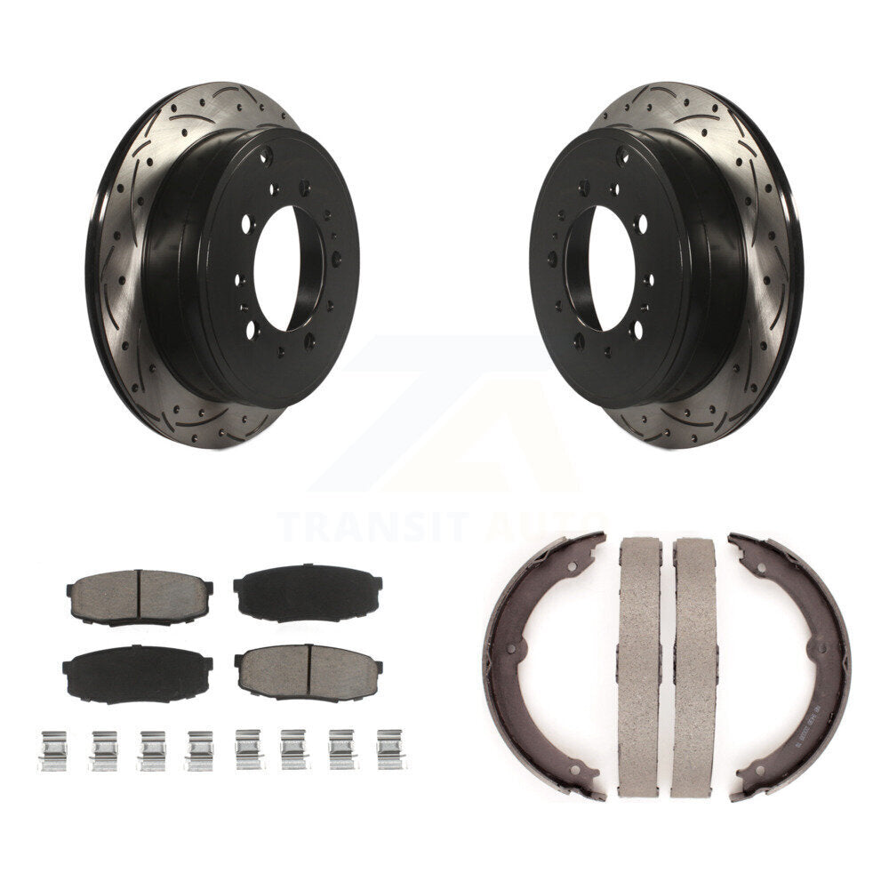 Transit Auto KDC-101352 Disc Brake Kit for 2007-2021 Lexus LX570, Toyota Land Cruiser, Toyota Sequoia & more - Rear product image
