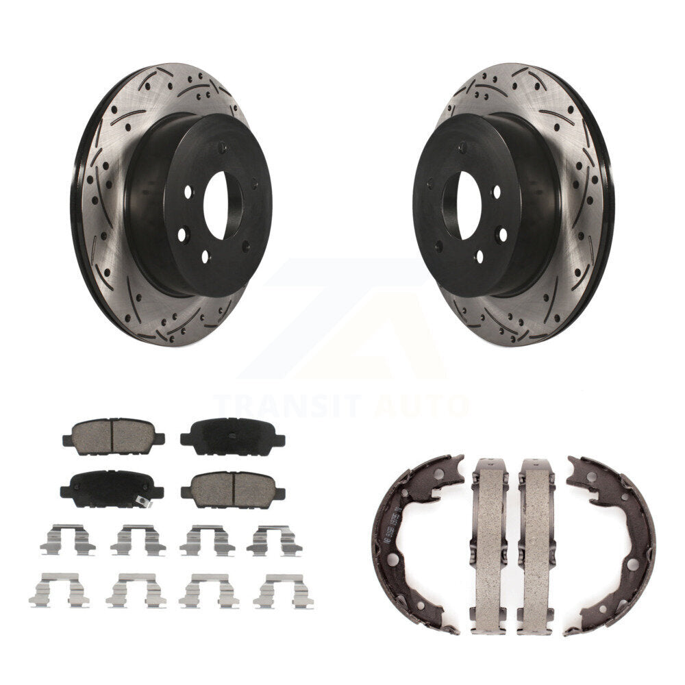 Transit Auto KDC-101361 Disc Brake Kit for 2008-2022 Nissan LEAF, Nissan Juke, Nissan Rogue Select & more - Rear product image