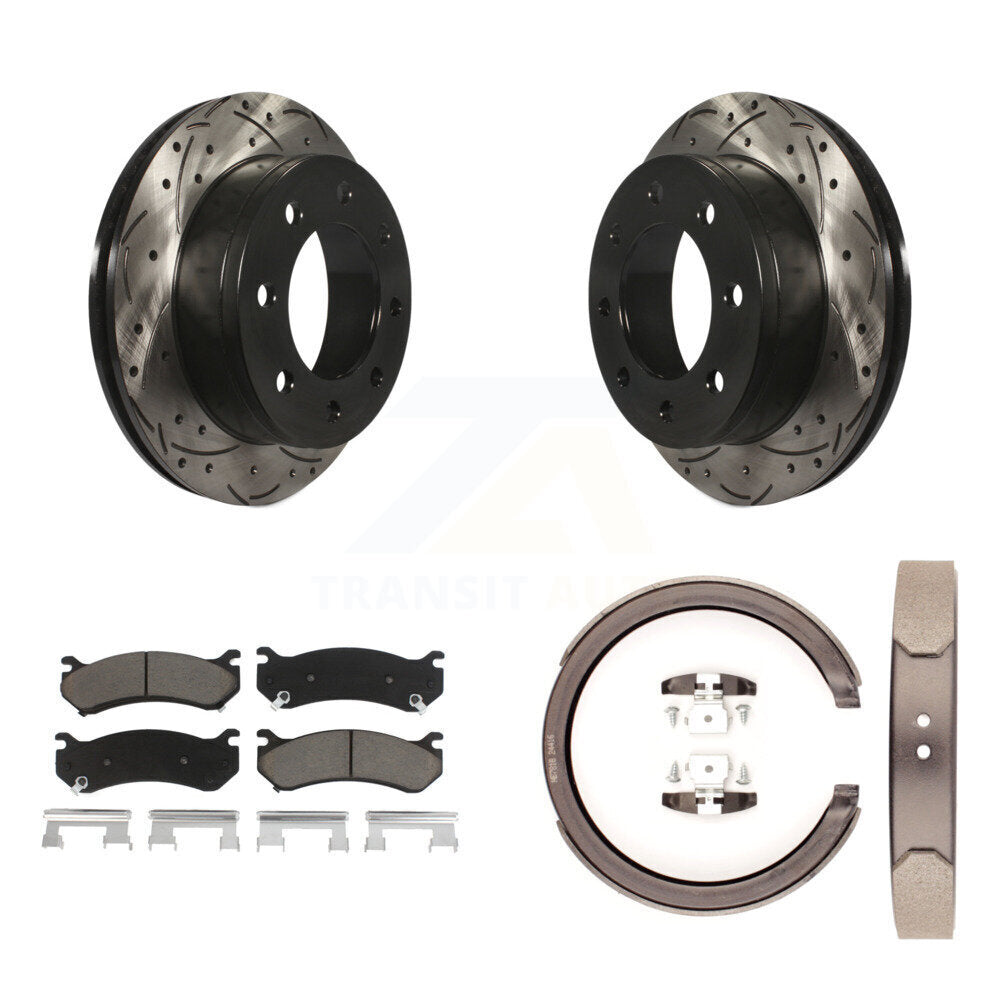 Transit Auto KDC-101377 Disc Brake Kit for 2001-2006 Chevrolet Silverado 1500 HD, GMC Sierra 1500 HD, GMC Sierra 2500 & more - Rear product image