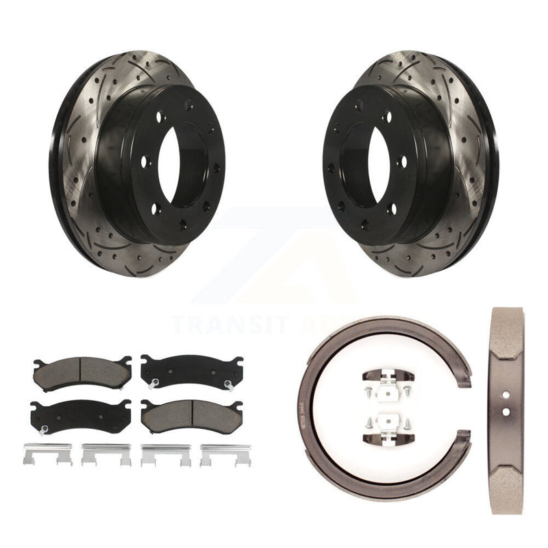 Transit Auto KDC-101377 Disc Brake Kit for 2001-2006 Chevrolet Silverado 1500 HD, GMC Sierra 1500 HD, GMC Sierra 2500 & more - Rear product image