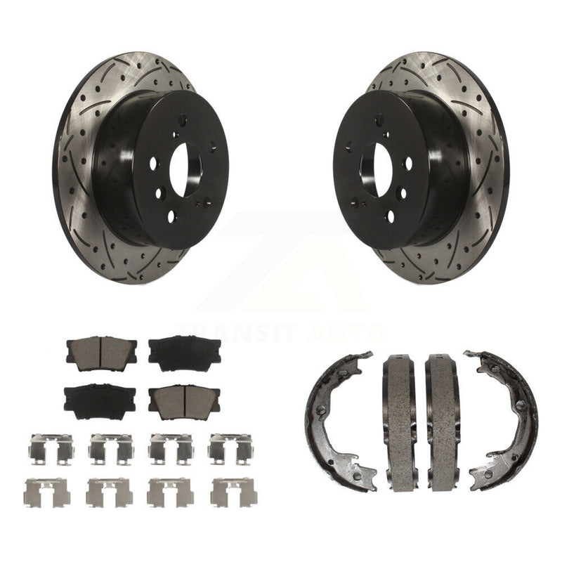 Transit Auto KDC-101389 Disc Brake Kit for 2012-2018 Lexus ES350, Lexus ES300h, Toyota Avalon & more - Rear product image