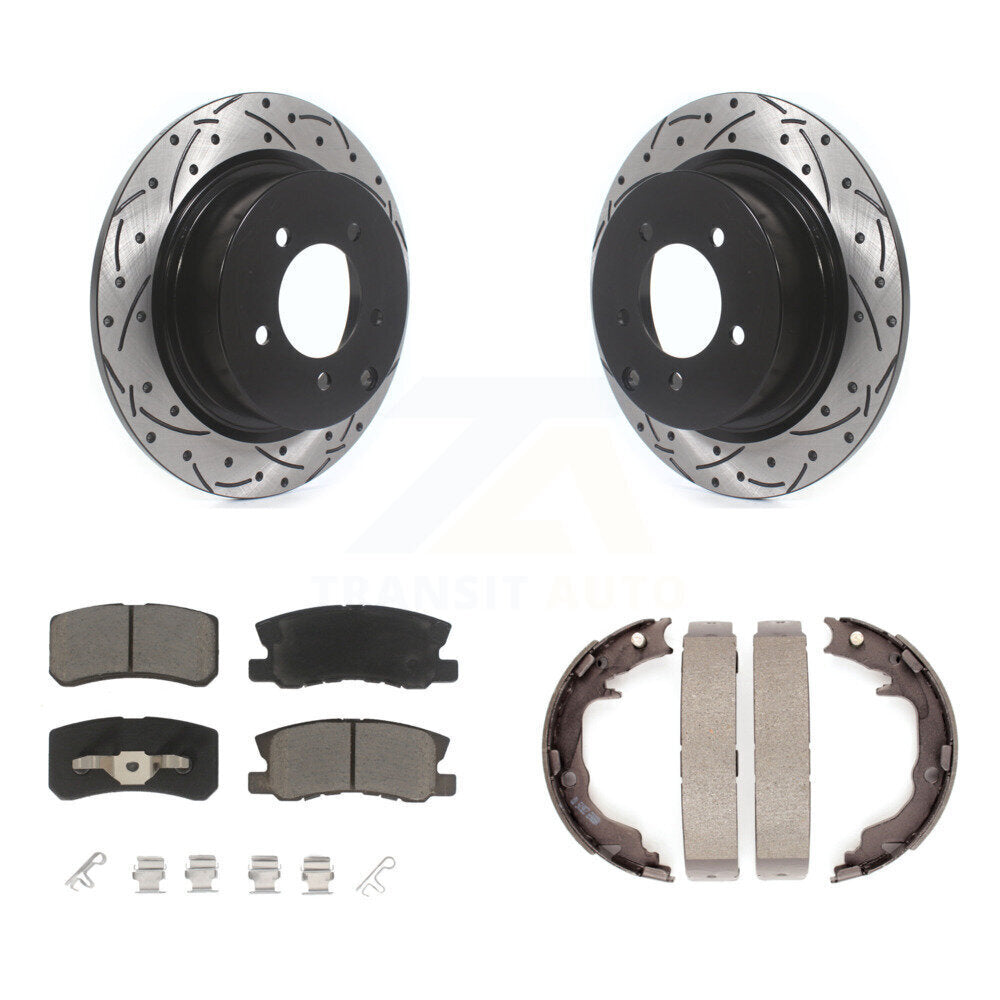 Transit Auto KDC-101390 Disc Brake Kit for 2007-2017 Jeep Compass, Jeep Patriot, Mitsubishi Lancer & more - Rear product image