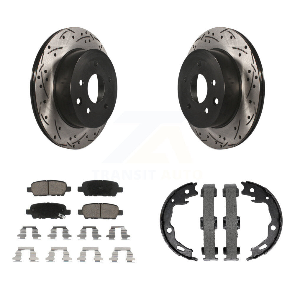 Transit Auto KDC-101412 Disc Brake Kit for 2014-2023 Nissan Rogue Sport, Nissan Rogue, Nissan Qashqai - Rear product image