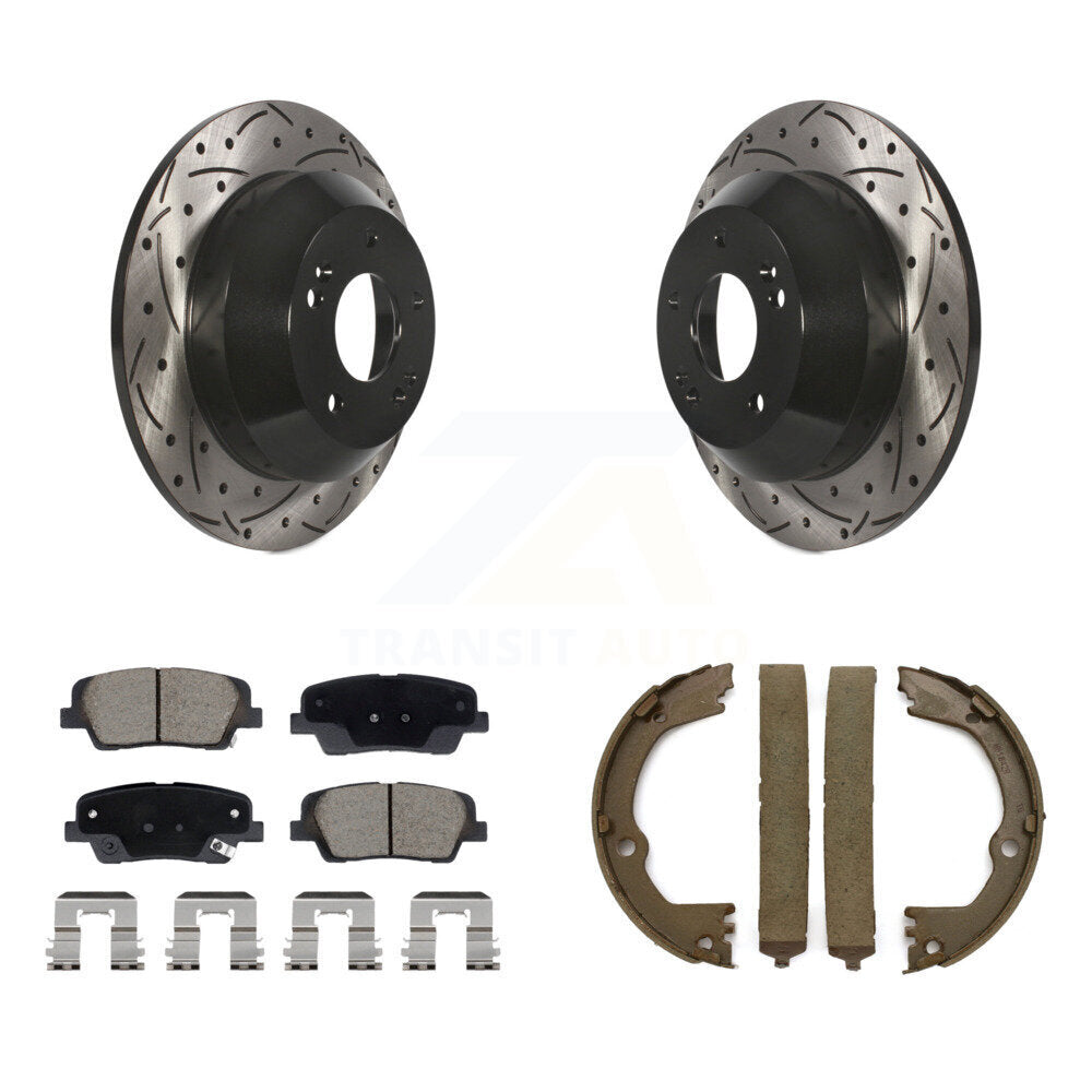 Transit Auto KDC-101415 Disc Brake Kit for 2013-2016 Hyundai Santa Fe XL, Kia Sorento, Hyundai Santa Fe & more - Rear product image