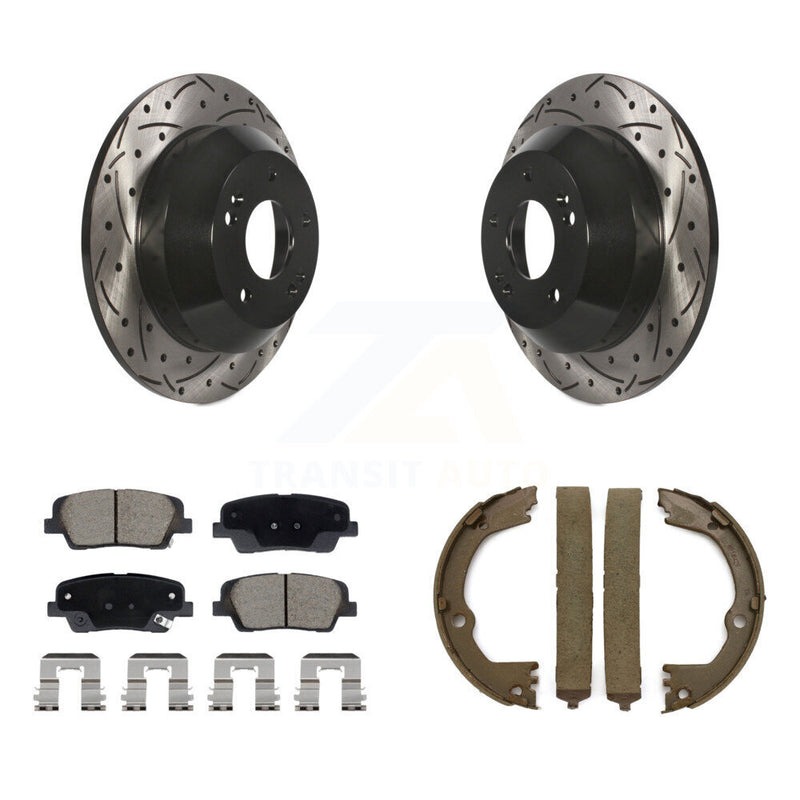Transit Auto KDC-101415 Disc Brake Kit for 2013-2016 Hyundai Santa Fe XL, Kia Sorento, Hyundai Santa Fe & more - Rear product image