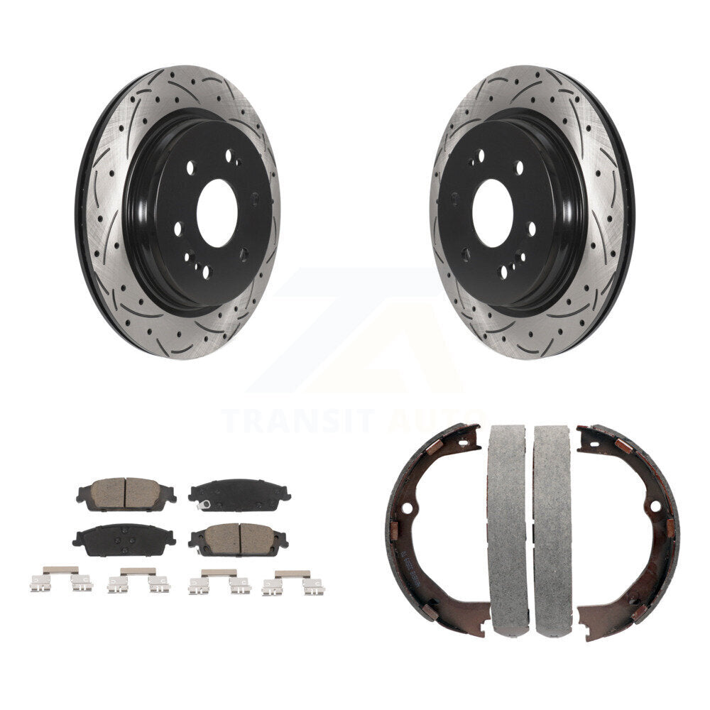 Transit Auto KDC-101425 Disc Brake Kit for 2019 Chevrolet Silverado 1500 LD, GMC Sierra 1500 Limited - Rear product image