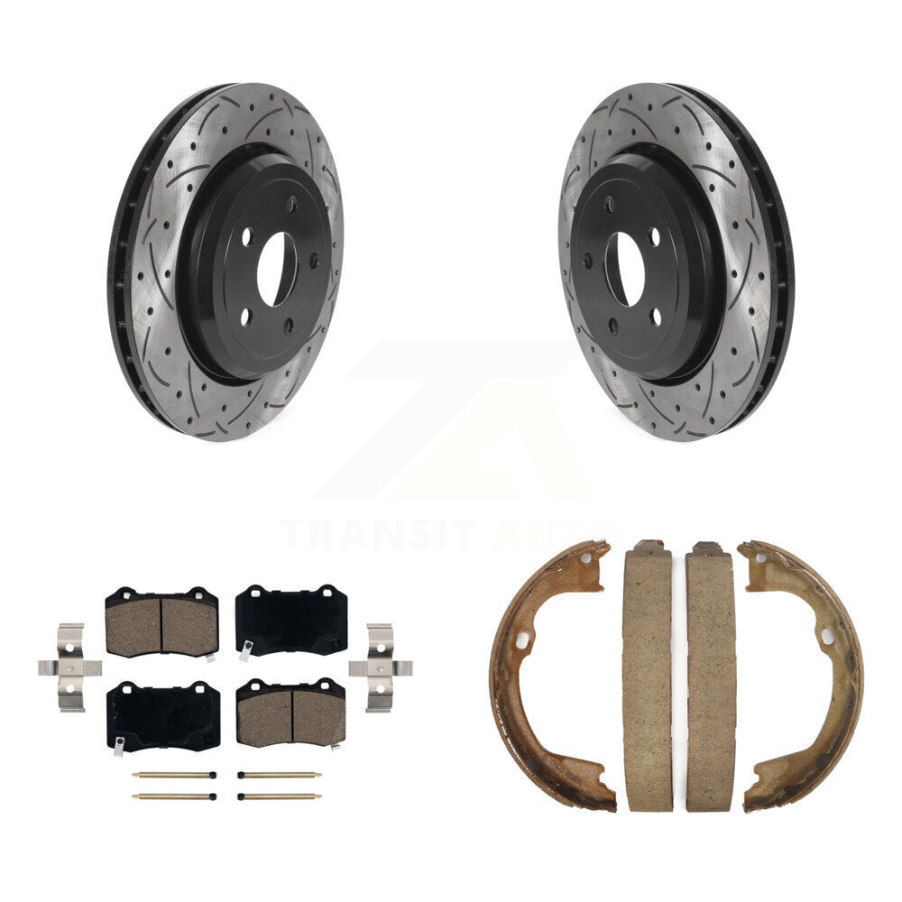 Transit Auto KDC-101480 Disc Brake Kit for 2012-2022 Dodge Durango, Jeep Grand Cherokee - Rear product image