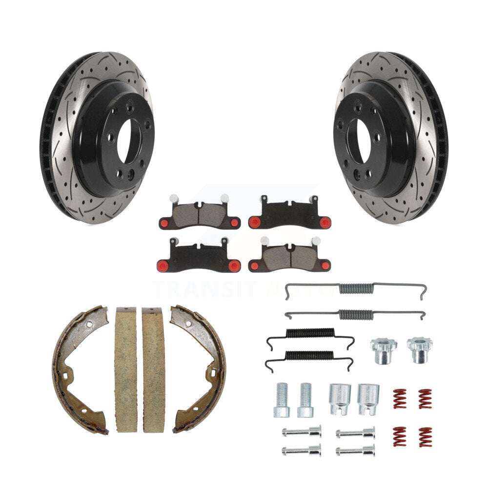 Transit Auto KDC-101486 Disc Brake Kit for 2011-2018 Porsche Cayenne, Volkswagen Touareg - Rear product image