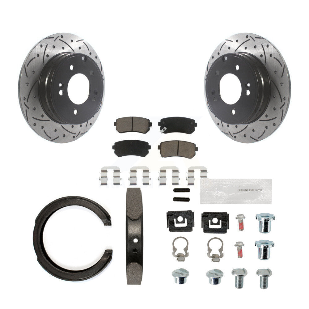 Transit Auto KDC-101494 Disc Brake Kit for 2014-2017 Hyundai Tucson, Hyundai Sonata, Kia Cadenza - Rear product image