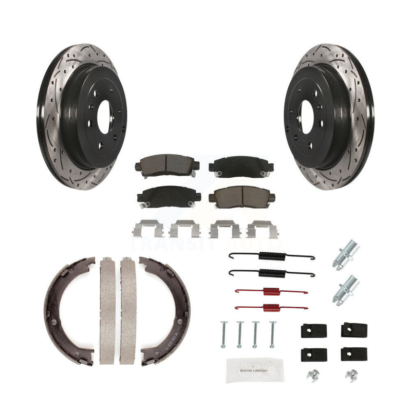 Transit Auto KDC-101539 Disc Brake Kit for 2007-2017 GMC Acadia Limited, Chevrolet Traverse, Buick Enclave & more - Rear product image