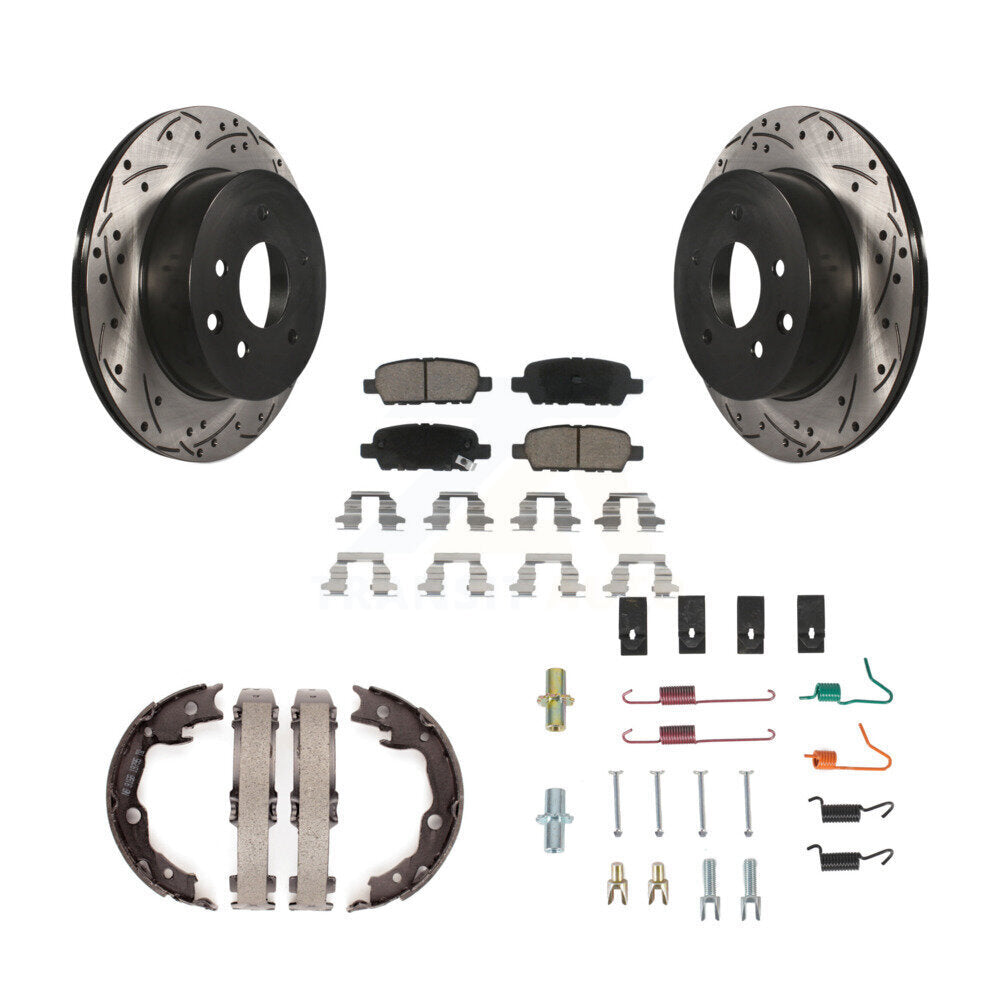 Transit Auto KDC-101542 Disc Brake Kit for 2008-2022 Nissan LEAF, Nissan Juke, Nissan Rogue Select & more - Rear product image