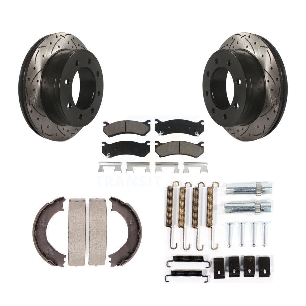 Transit Auto KDC-101574 Disc Brake Kit for 2004-2006 Chevrolet Silverado 3500, GMC Sierra 3500 - Rear product image