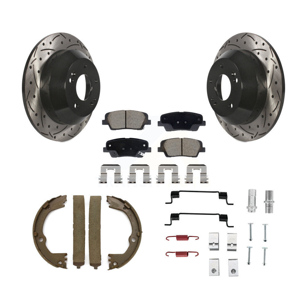 Transit Auto KDC-101598 Disc Brake Kit for 2013-2016 Hyundai Santa Fe XL, Kia Sorento, Hyundai Santa Fe & more - Rear product image