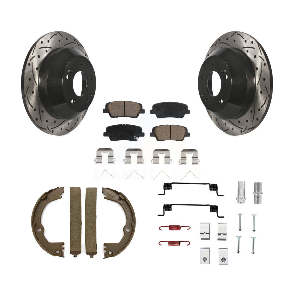Transit Auto KDC-101600 Disc Brake Kit for 2017-2019 Hyundai Santa Fe XL, Hyundai Santa Fe, Hyundai Santa Fe Sport - Rear product image