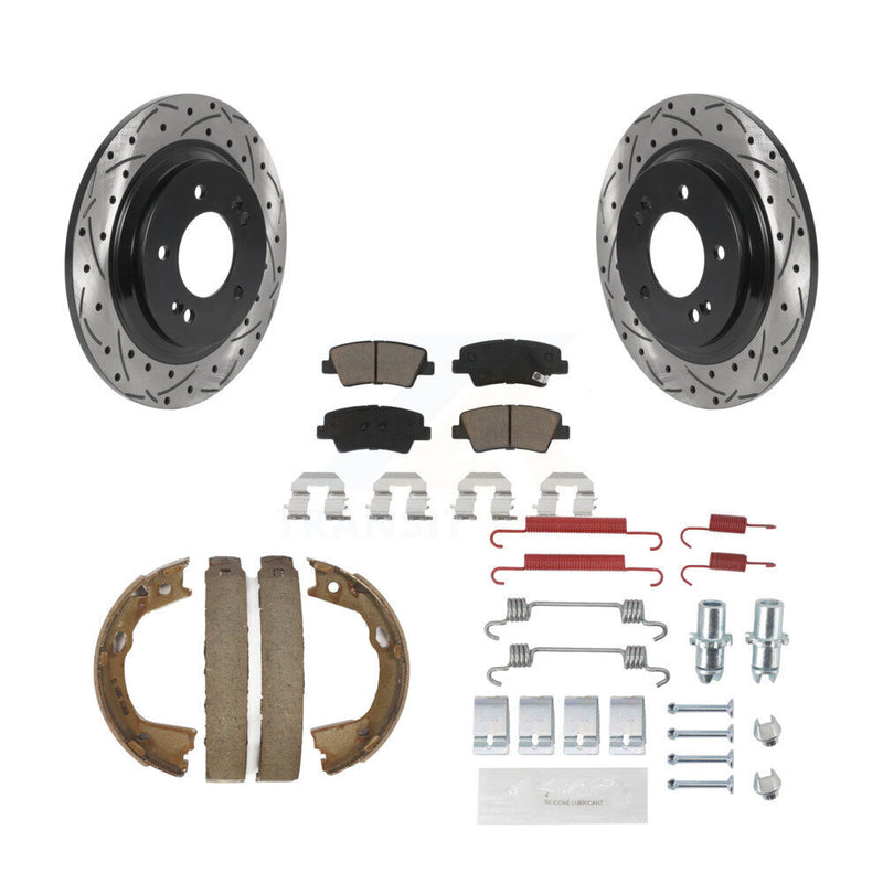 Transit Auto KDC-101649 Disc Brake Kit for 2015-2017 Hyundai Azera, Hyundai Sonata - Rear product image