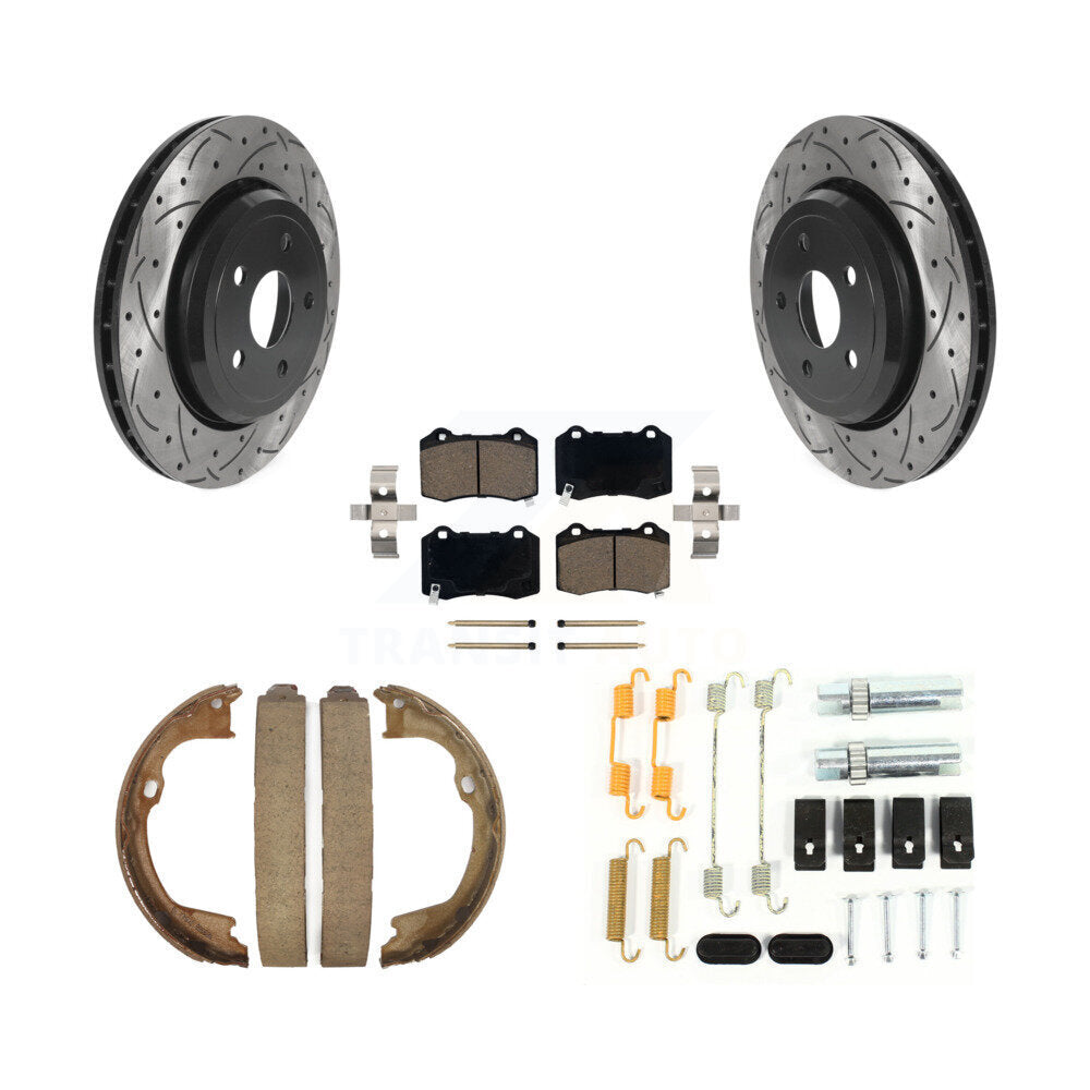 Transit Auto KDC-101658 Disc Brake Kit for 2012-2022 Dodge Durango, Jeep Grand Cherokee - Rear product image