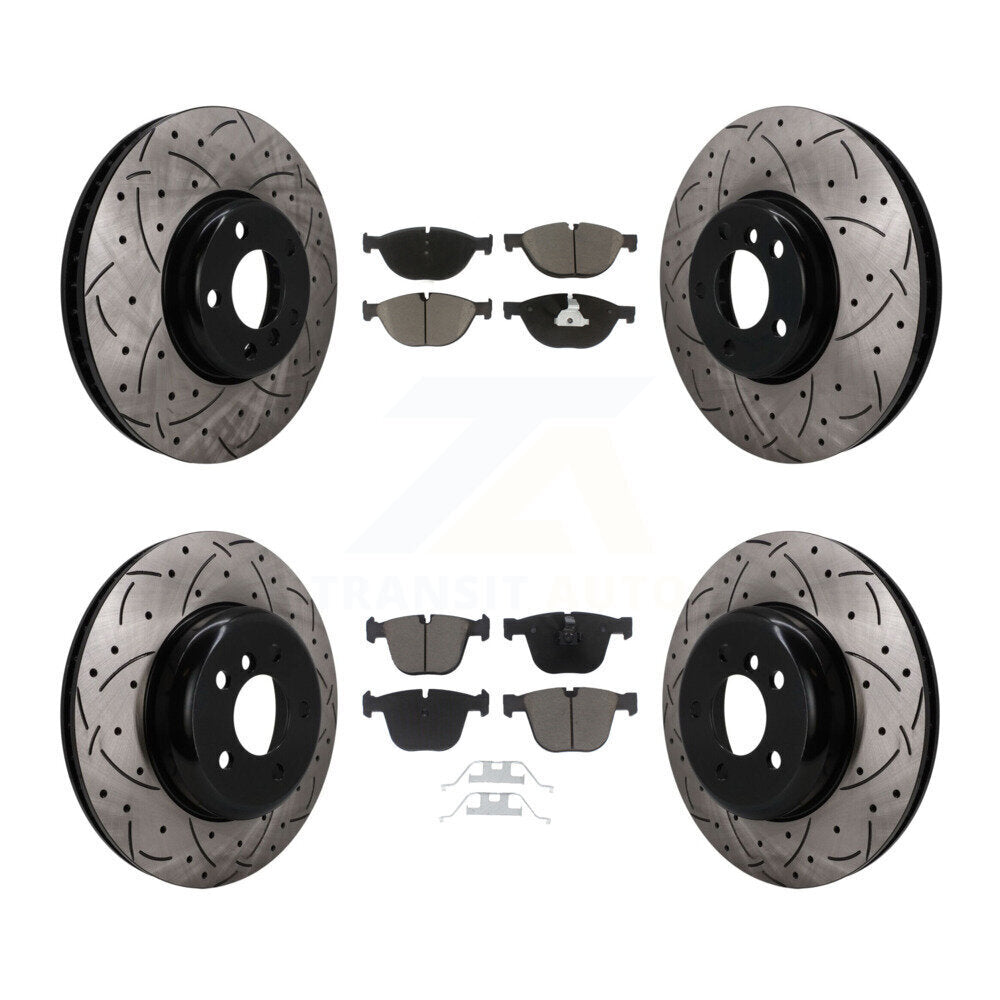 Transit Auto KDC-101666 Disc Brake Kit for 2010-2017 BMW ActiveHybrid 7, BMW 740Li xDrive, BMW 535i GT xDrive & more - Front and Rear product image