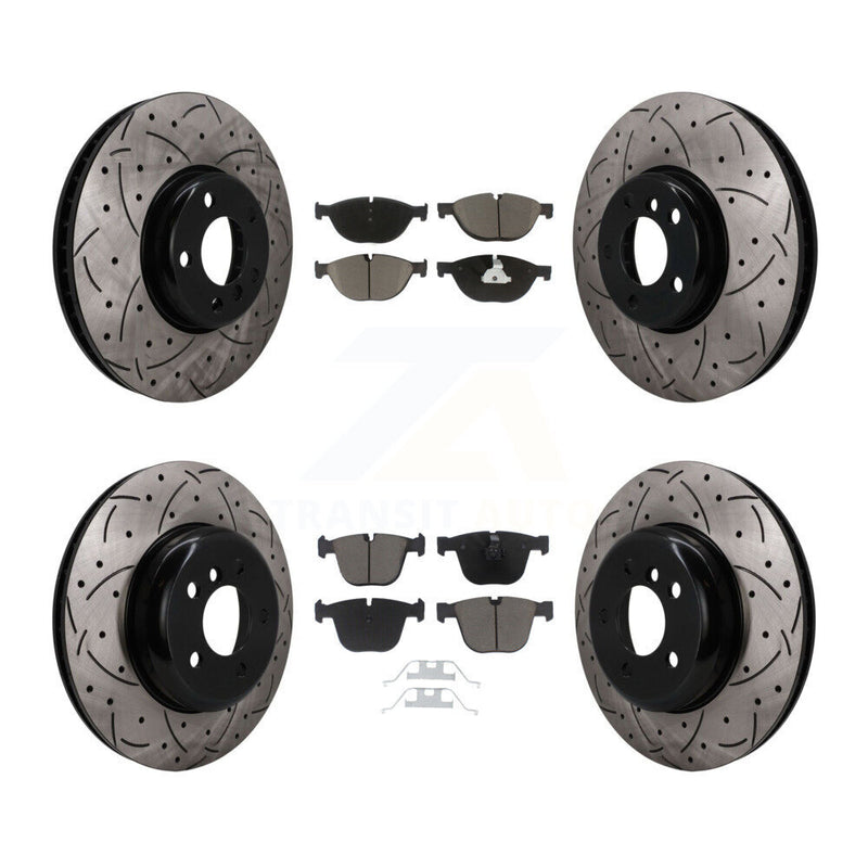 Transit Auto KDC-101666 Disc Brake Kit for 2010-2017 BMW ActiveHybrid 7, BMW 740Li xDrive, BMW 535i GT xDrive & more - Front and Rear product image