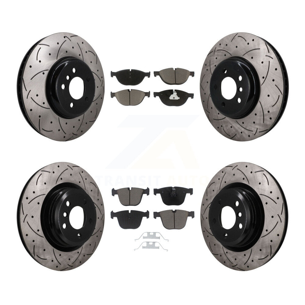 Transit Auto KDC-101669 Disc Brake Kit for 2009-2016 BMW 550i GT, BMW 550i GT xDrive, BMW 750i xDrive & more - Front and Rear product image