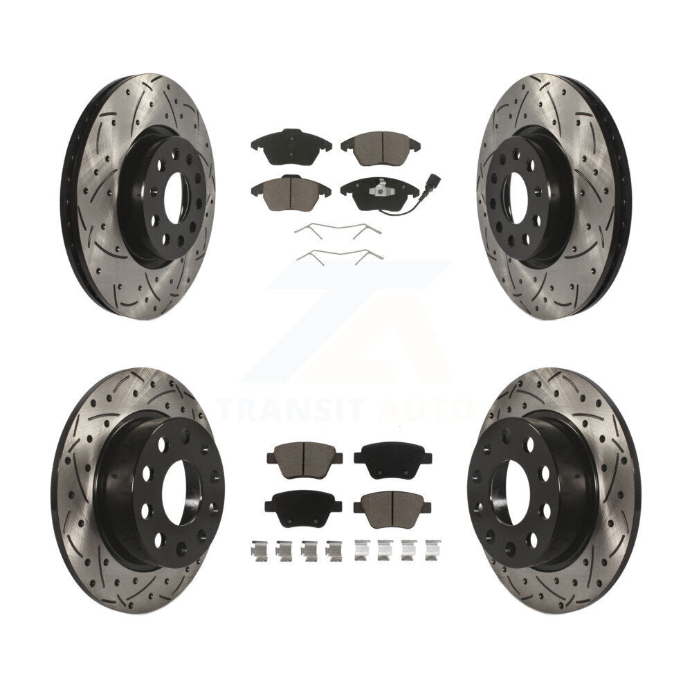 Transit Auto KDC-101680 Disc Brake Kit for 2017-2018 Volkswagen Jetta - Front and Rear product image