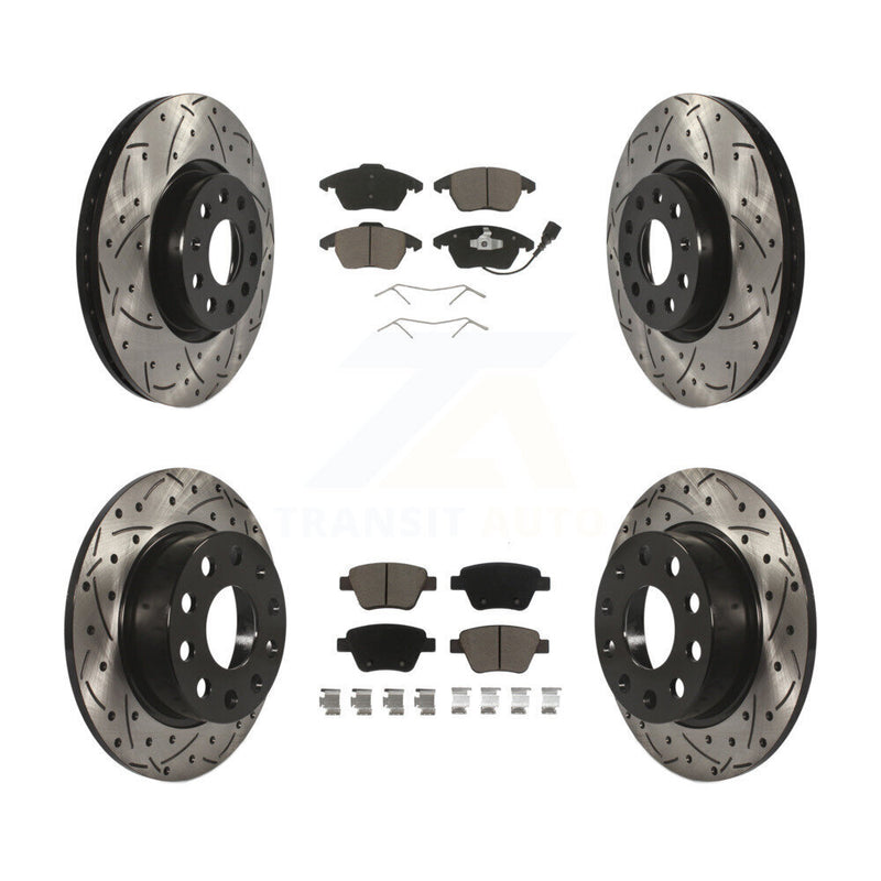 Transit Auto KDC-101680 Disc Brake Kit for 2017-2018 Volkswagen Jetta - Front and Rear product image