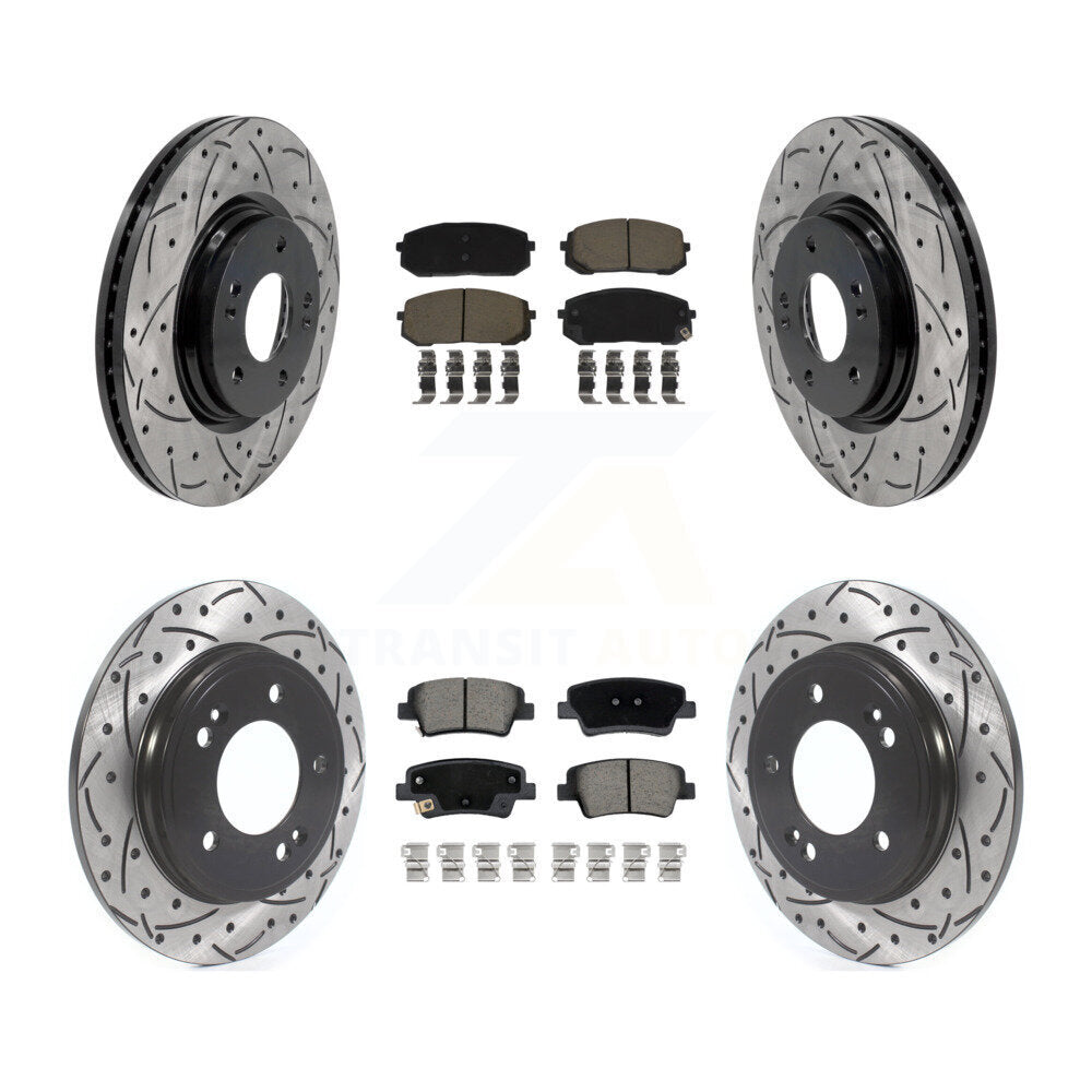 Transit Auto KDC-101716 Disc Brake Kit for 2021-2024 Hyundai Elantra - Front and Rear product image
