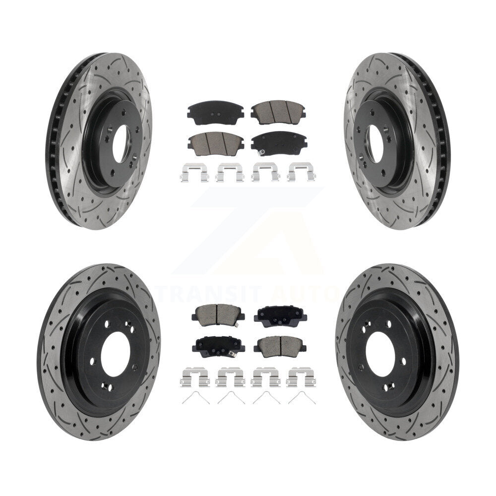 Transit Auto KDC-101725 Disc Brake Kit for 2017-2022 Kia Sportage - Front and Rear product image