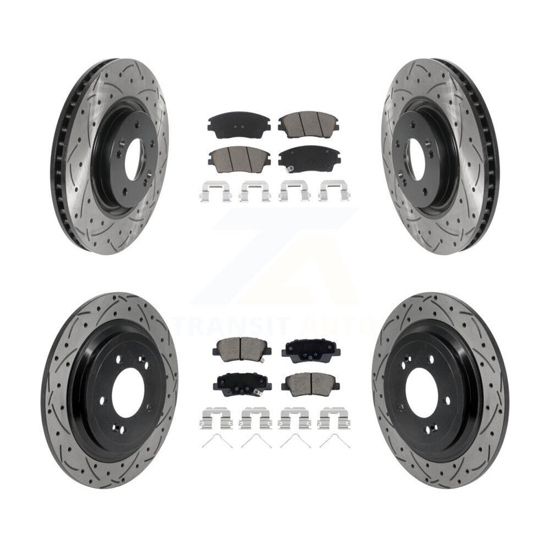 Transit Auto KDC-101725 Disc Brake Kit for 2017-2022 Kia Sportage - Front and Rear product image