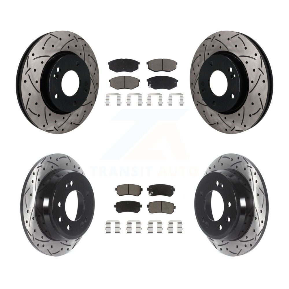 Transit Auto KDC-101730 Disc Brake Kit for 2010-2012 Kia Sportage, Hyundai Tucson - Front and Rear product image