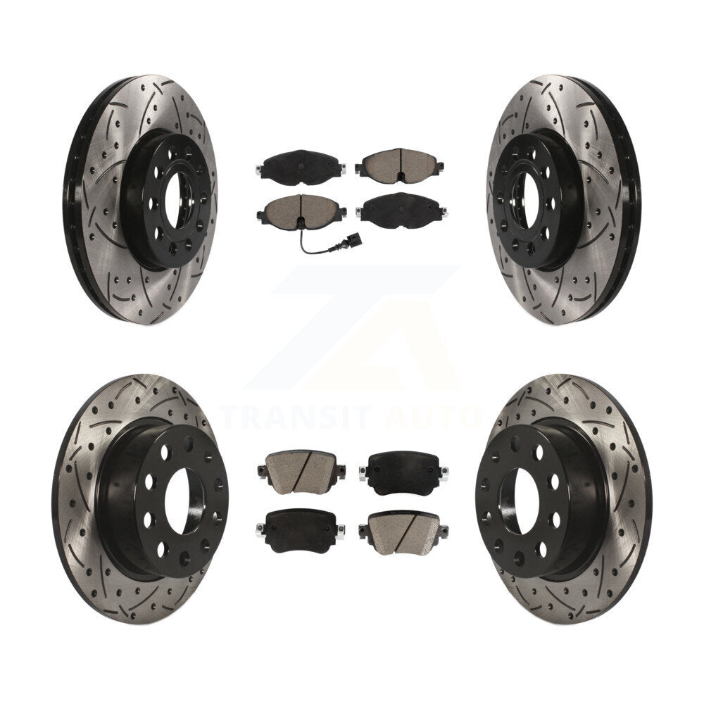 Transit Auto KDC-101734 Disc Brake Kit for 2015 Volkswagen Golf SportWagen - Front and Rear product image