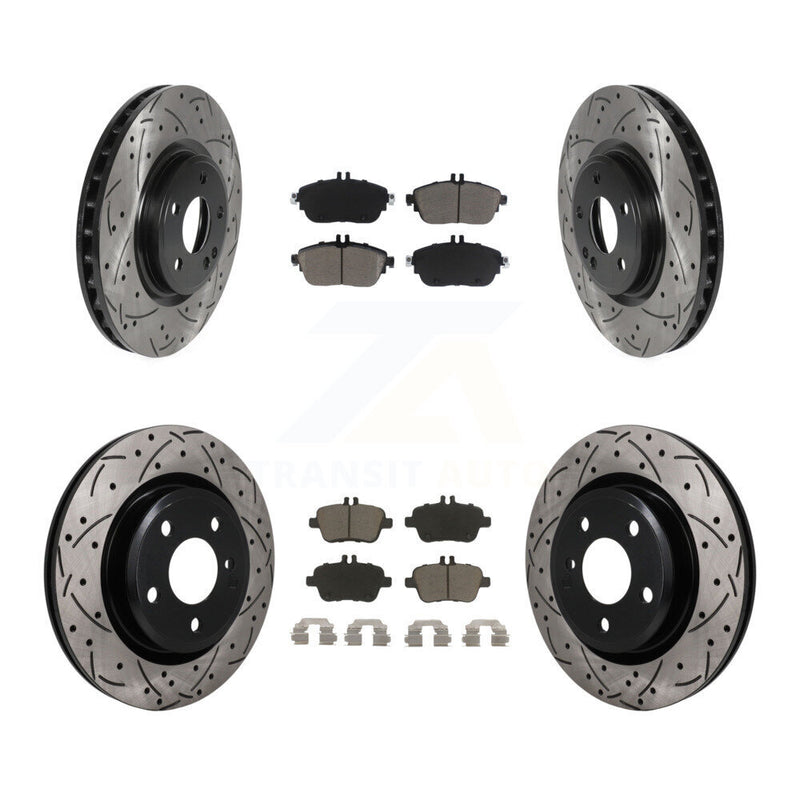 Transit Auto KDC-101747 Disc Brake Kit for 2014-2020 INFINITI QX30, Mercedes-Benz CLA250, Mercedes-Benz GLA250 - Front and Rear product image