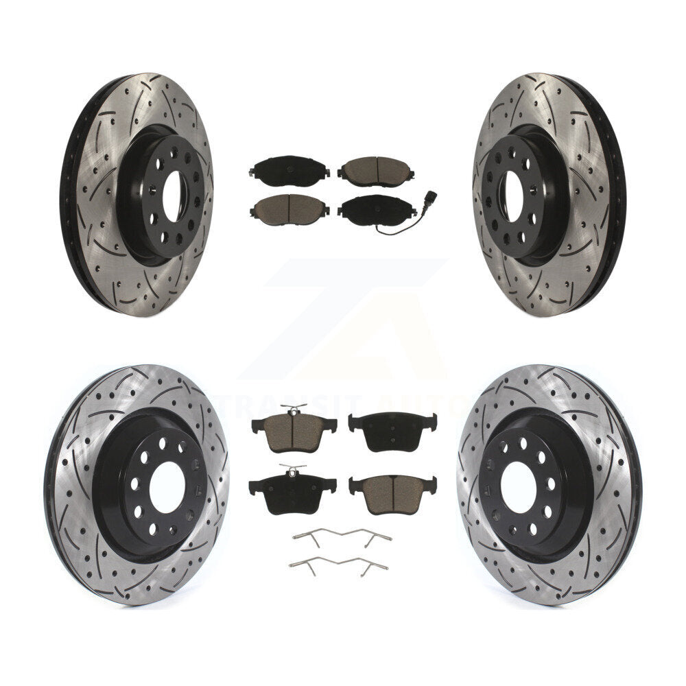 Transit Auto KDC-101748 Disc Brake Kit for 2019-2020 Audi A3 Quattro, Volkswagen Arteon - Front and Rear product image
