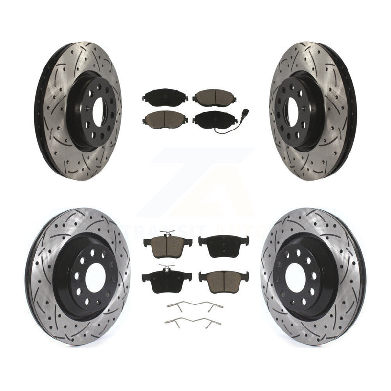 Transit Auto KDC-101748 Disc Brake Kit for 2019-2020 Audi A3 Quattro, Volkswagen Arteon - Front and Rear product image