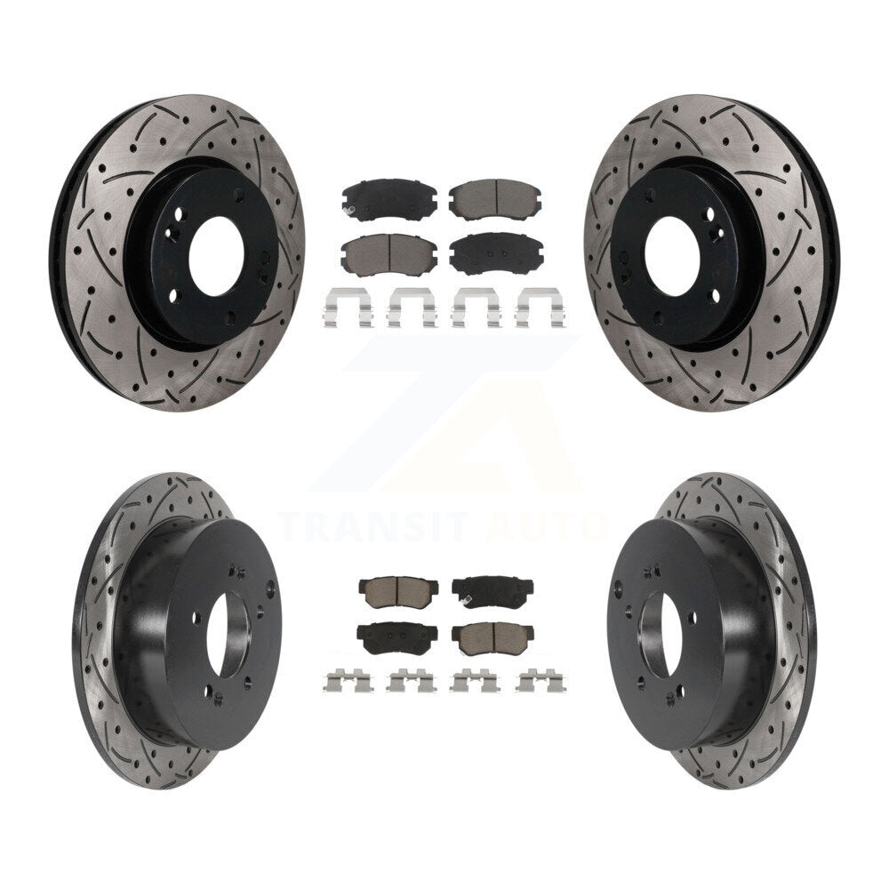 Transit Auto KDC-101758 Disc Brake Kit for 2005-2010 Hyundai Tucson, Kia Sportage - Front and Rear product image